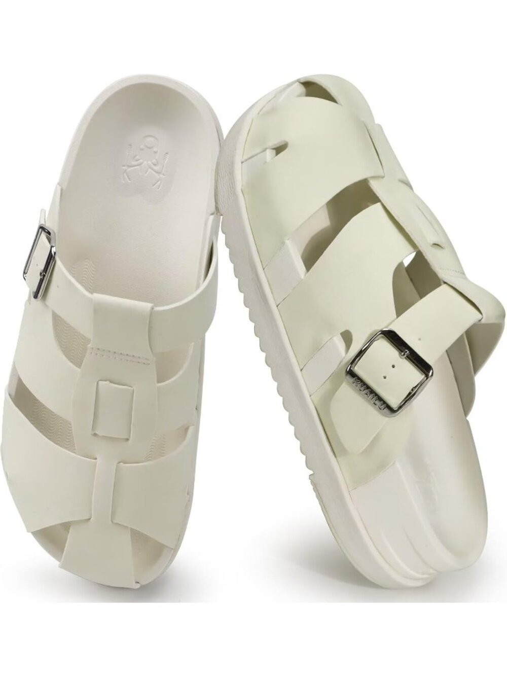 🆕Women's White Clog Sandals Comfortable Arch Support Chic Platform Slides